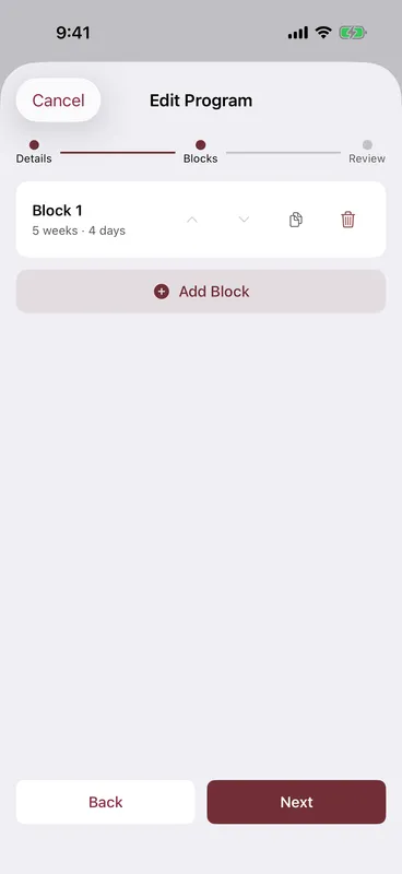 Callus Edit Program flow on the Blocks step